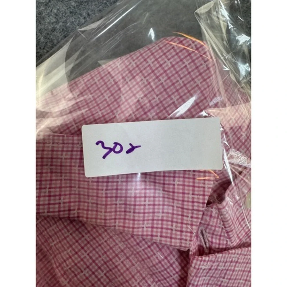 R M Williams Men's Pink‎ Gingham Long Sleeve Button Down Shirt Size 14 - Picture 7 of 7